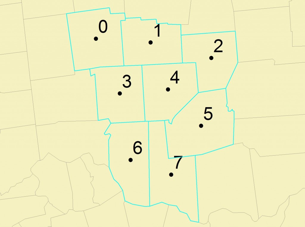 Counties with Centroids